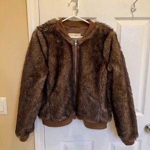 Hollister Fur Bomber Jacket